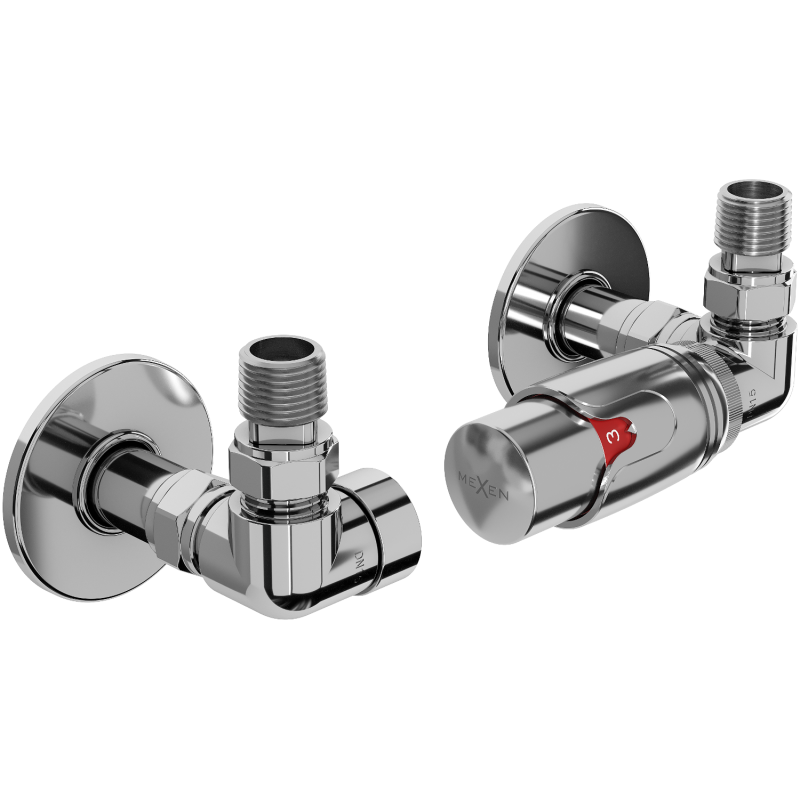 Mexen G00 термостатичен комплект с осово покритие R, хром - W903-900-904-01