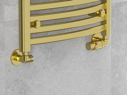 Mexen G00 аксиален термостатичен комплект с декоративна капачка R, златен - W903-900-904-50