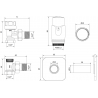 Mexen G00 ъглов термостатичен комплект с маска S, хром - W901-900-909-01