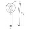 Mexen R-40 3-функционална ръкохватка за душ, четка gun gray - 79540-66