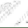 Mexen R-40 трифункционална душ слушалка, графит - 79540-66
