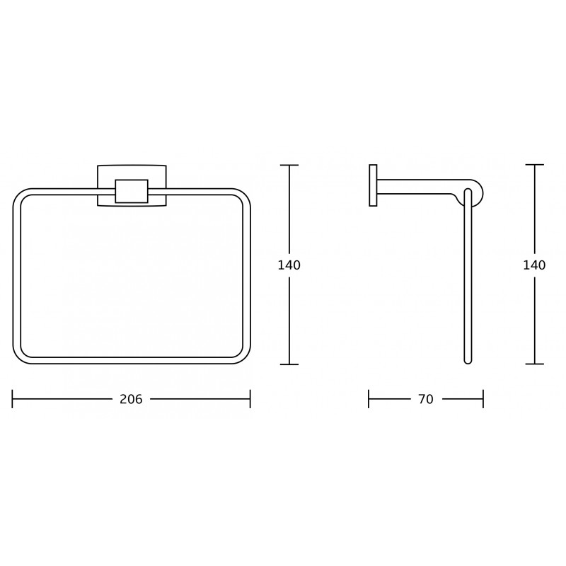 Mexen Zoja закачалка за кърпи, златен - 7019132-50