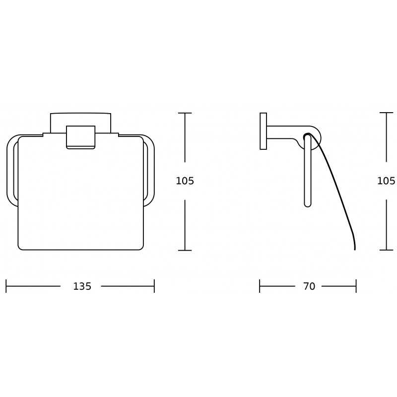 Mexen Zoja държач за тоалетна хартия, черен - 7019133-70