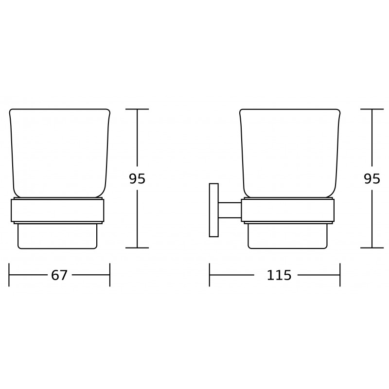 Mexen Zoja чаша за четки за зъби, хром - 7019138-00