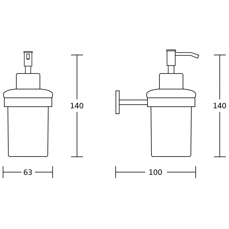 Mexen Zoja дозатор за сапун, хром - 70191388-00