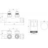 Mexen G05 термостатичен комплект ъглов, Duplex, DN50, бял - W907-958-20