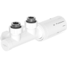 Mexen G05 термостатичен ъглов комплект, Duplex, DN50, бял - W907-958-20