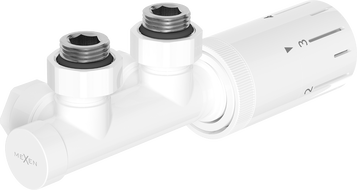 Mexen G05 термостатичен ъглов комплект, Duplex, DN50, бял - W907-958-20
