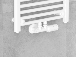 Mexen G05 термостатичен ъглов комплект, Duplex, DN50, бял - W907-958-20