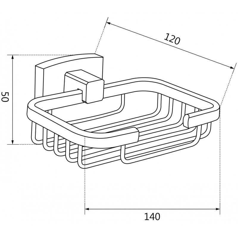 Mexen Zoja сапунерка, черна - 7019151-70