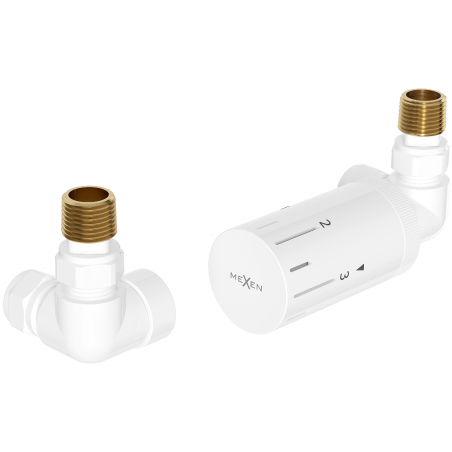 Mexen G05 осев термостатичен комплект, бял - W903-958-20