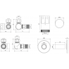 Mexen G05 термостатичен комплект с маскировка R, бял - W903-958-904-20