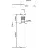 Mexen дозатор за течност за мивки, черен - 6601320-70