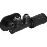 Mexen G05 ъглов термостатичен комплект с маска R, Duplex, DN50, черен - W907-958-905-70