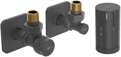 Mexen G05 термостатичен ъглов комплект с маскировка S, антрацит - W901-958-909-66