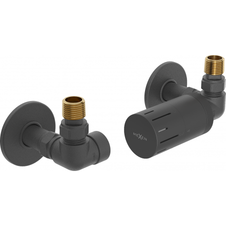 Mexen G05 комплект термостатичен аксиален с покритие R, антрацит - W903-958-904-66