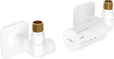 Mexen G05 термостатичен комплект осев с декоративни капачки S, бял - W903-958-909-20