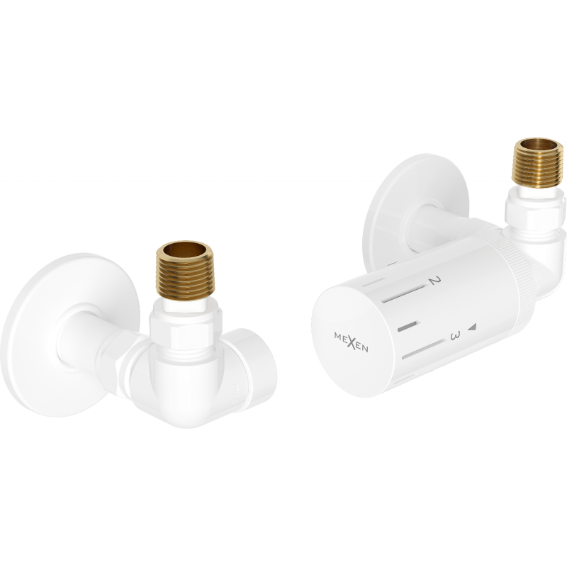 Mexen G05 аксиален термостатичен комплект с капак R, бял - W903-958-904-20