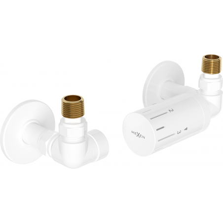 Mexen G05 аксиален термостатичен комплект с капак R, бял - W903-958-904-20