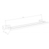 Mexen Arno двоен закачалка за кърпи, бял - 7020725-20