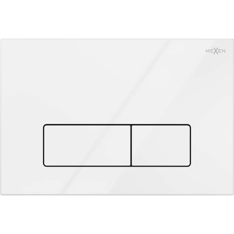 Mexen Fenix 13 бутон за промиване Slim, бял лъскав - 601300