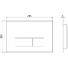 Mexen Fenix 13 бутон за промиване Slim, матов хром - 601302