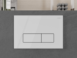 Mexen Fenix 13 бутон за промиване Slim, бял лъскав - 601300