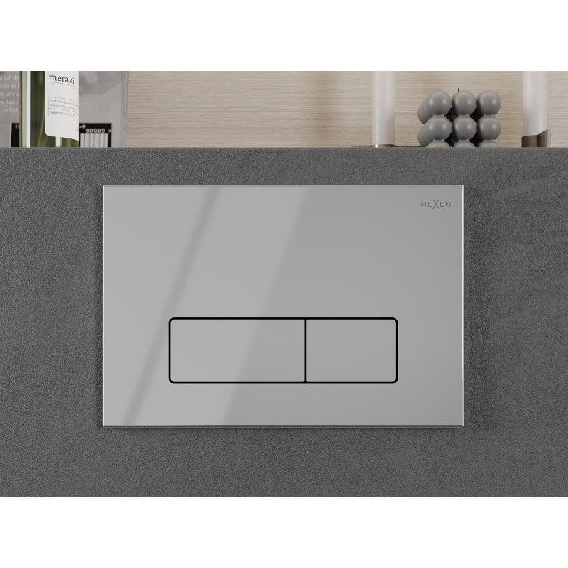 Mexen Fenix 13 бутон за изплакване Slim, лъскав хром - 601301