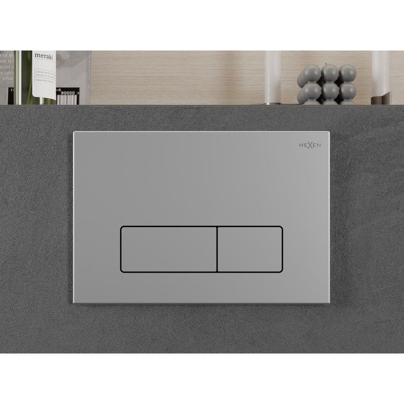 Mexen Fenix 13 бутон за промиване Slim, матов хром - 601302