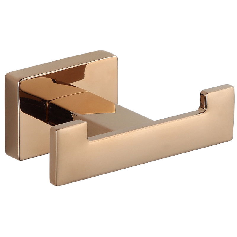 Mexen Arno двойна кука за кърпи, розово злато - 7020735-60