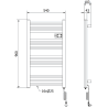 Mexen Aran електрически радиатор 960 x 500 mm, 500 W, бял - W306-0960-540-00-20
