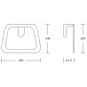 Mexen Lea закачалка за кърпа, златна - 7026032-50