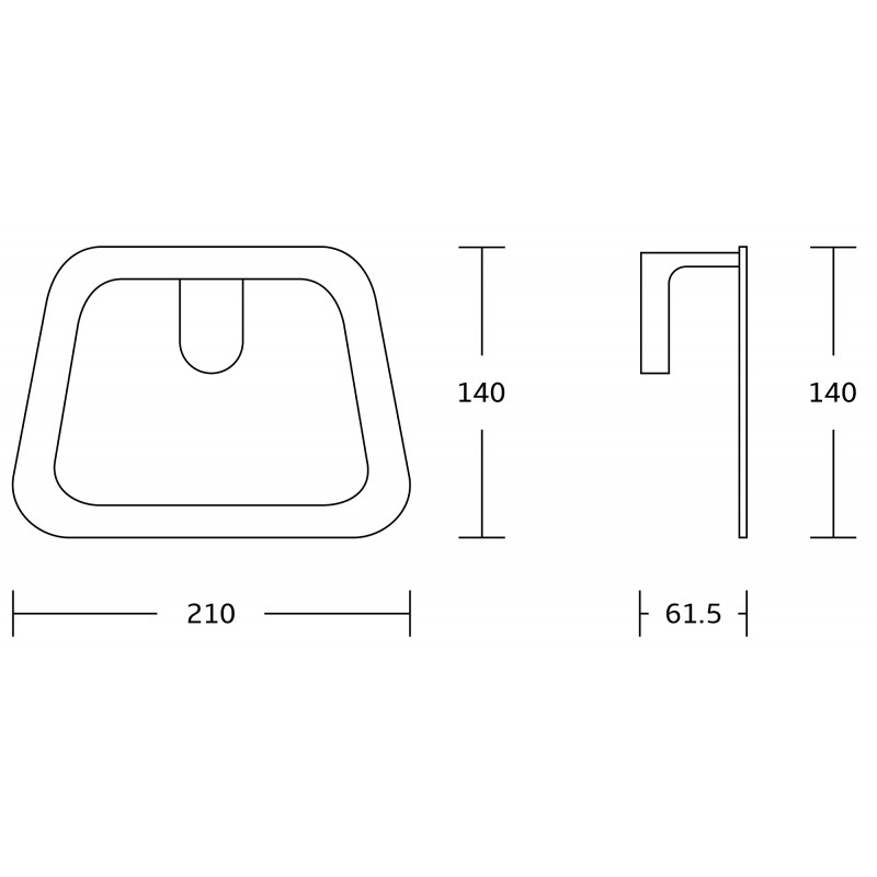 Mexen Lea закачалка за кърпа, черна - 7026032-70