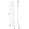 Mexen Pino електрически нагревател с закачалки за кърпи 1405 x 242 mm, 200 W, бял - W301-1405-242-00-20