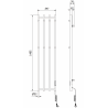 Mexen Pino електрически нагревател с елементи за закачане на кърпи 1405 x 347 mm, 250 W, бял - W301-1405-347-00-20