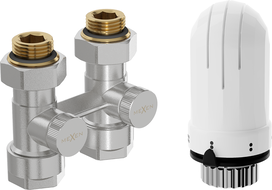 Mexen G03 двутръбен термостатичен комплект DN50, прав 1/2"x16 mm, никел - W912-016-938-01