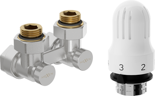 Mexen G04 комплект термостатичен двутръбен DN50, ъгъл 1/2"x16 mm, никел - W911-016-948-01