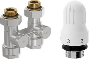 Mexen G04 комплект термостатичен двутръбен DN50, прав 1/2"x16 mm, никел - W912-016-948-01