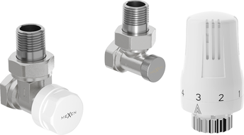 Mexen G01 ъглов термостатичен комплект, никел - W913-012-918-01