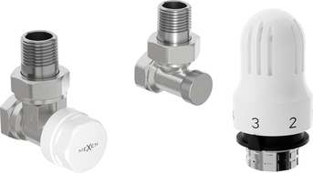 Mexen G04 термостатичен ъглов комплект, никел - W913-012-948-01