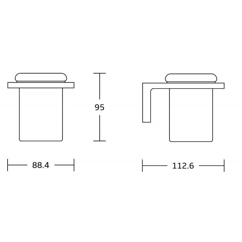 Mexen Lea чаша за четки за зъби, златна - 7026038-50