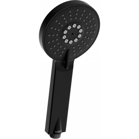 Mexen R-40 3-функционална душ слушалка, черна - 79540-70