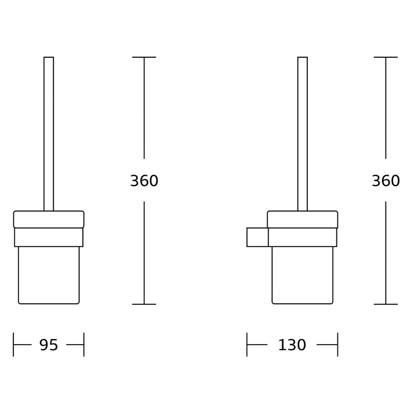 Mexen Pavo тоалетна четка, хром - 7030450-00