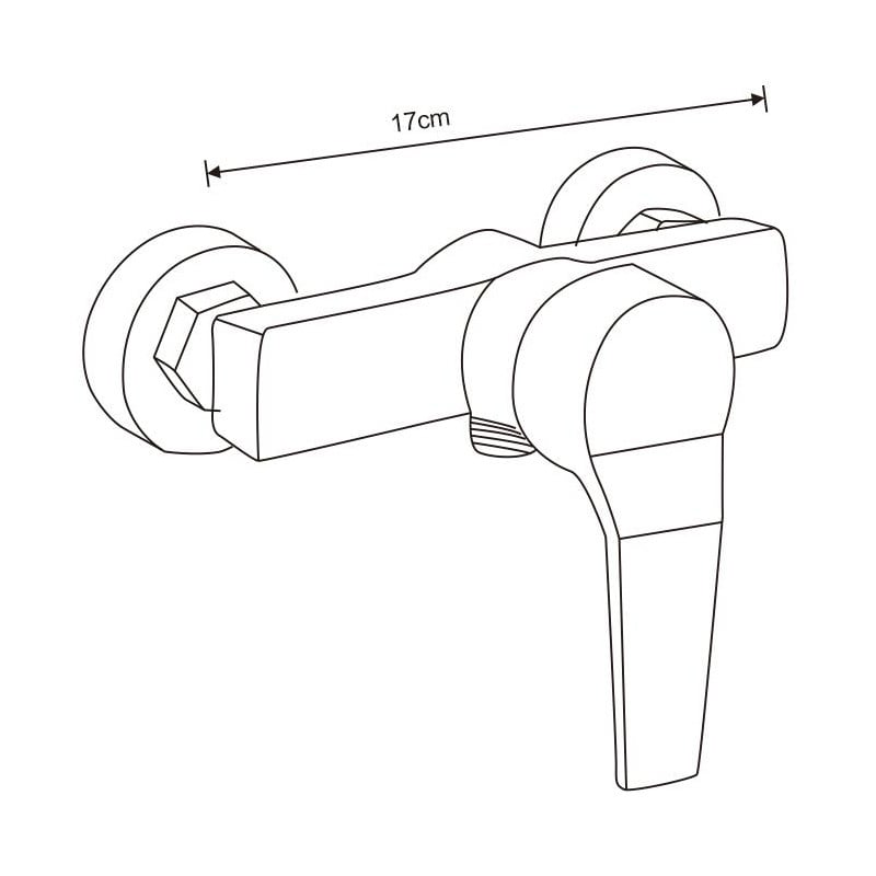 Mexen Caro душ батерия, черна - 746640-70