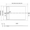 Mexen Amon правоугълен душ кадър SMC 120 x 80 см, бял - 4F108012