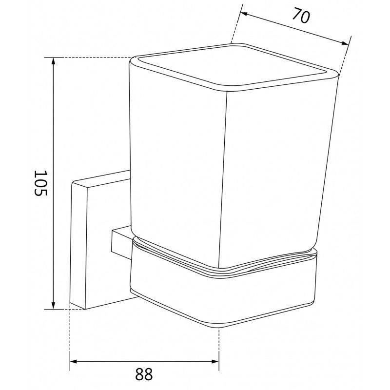 Mexen Vox чаша за четки за зъби, златен - 707038-55