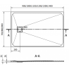 Mexen Bert праволинеен душ кабина SMC 90 x 80 см, бял - 4K108090