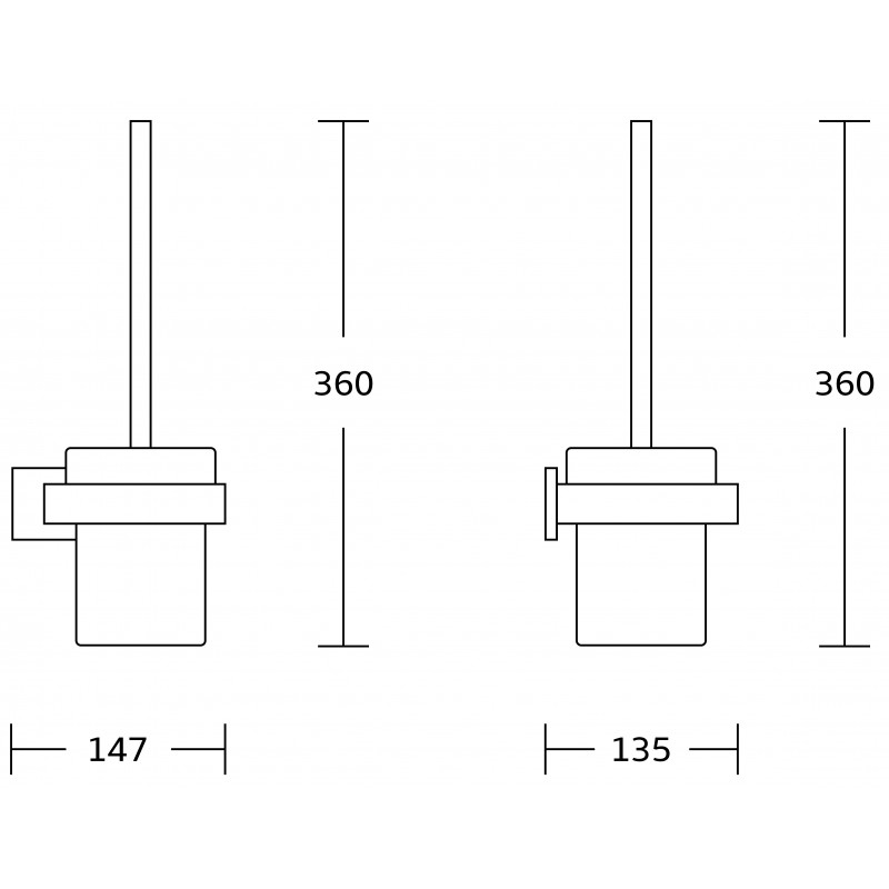Mexen Vox тоалетна четка, хром - 707050-00