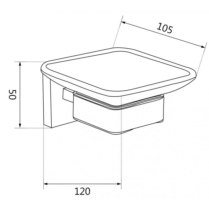 Mexen Vox сапунерка, хром - 707039-00
