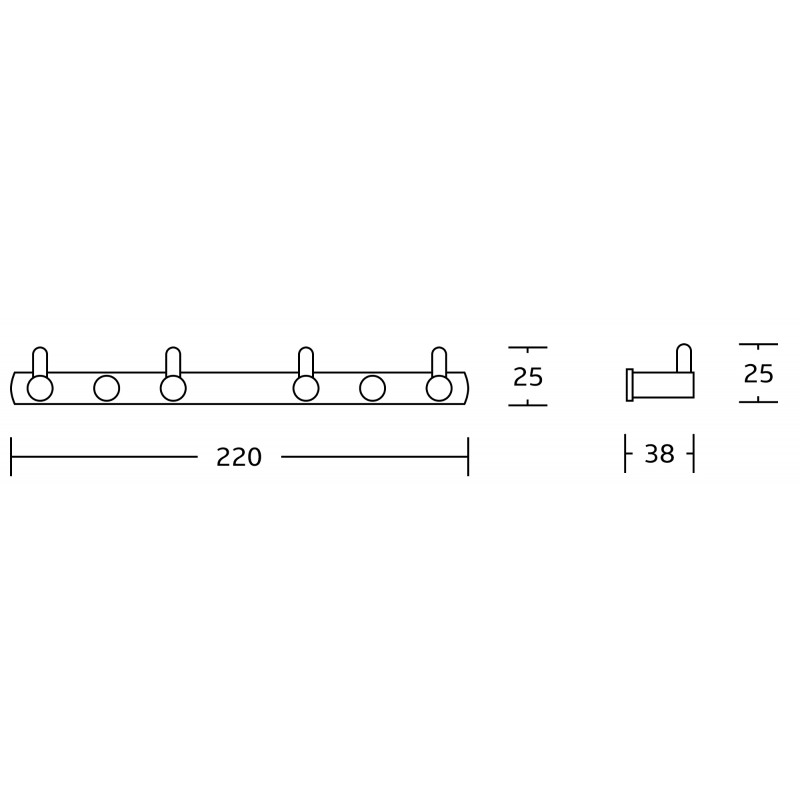 Mexen четворна кука за кърпа, хром - 709164-00